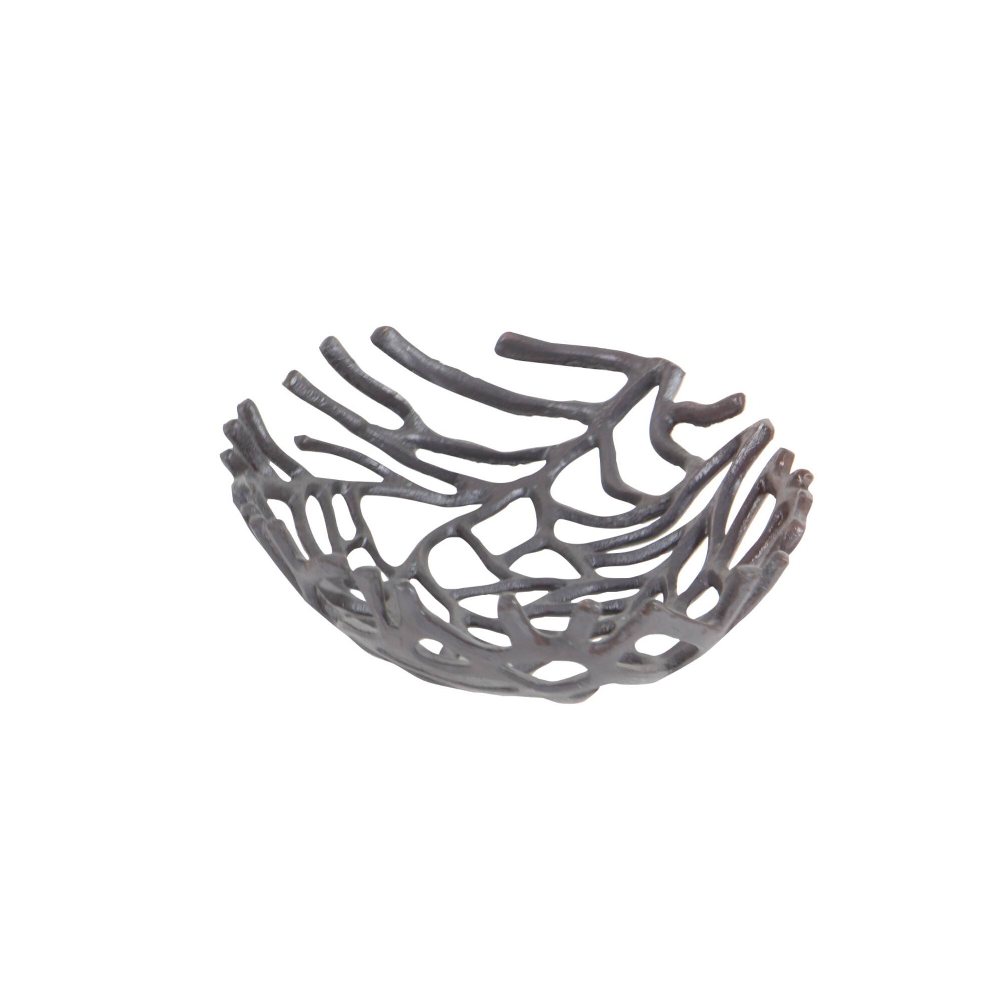 Set of 2" Black Aluminum Coastal Tray, 15", 12"